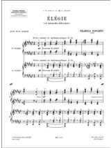 Elégie - 2 Pianos - POULENC - Partition - Piano